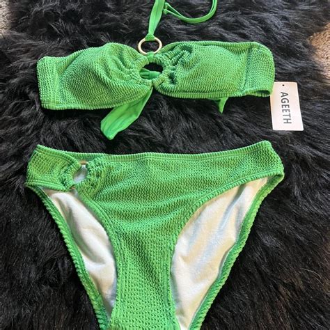 Nwt Green Bikini Cute Bikini Set This Green Is Depop