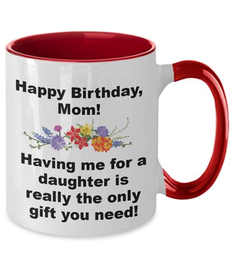 Happy Birthday Mom Mug Cup For Mom Mug From Daughter T Etsy