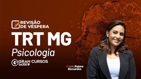 Concurso Trt Mg Psicologia Revis O De V Spera Rejane Bernardes