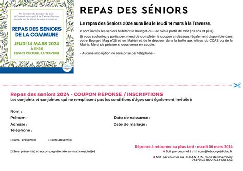 Repas Des S Niors Inscriptions