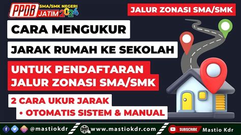 Cara Mengukur Jarak Rumah Ke Sekolah Untuk Daftar Jalur Zonasi SMA SMK