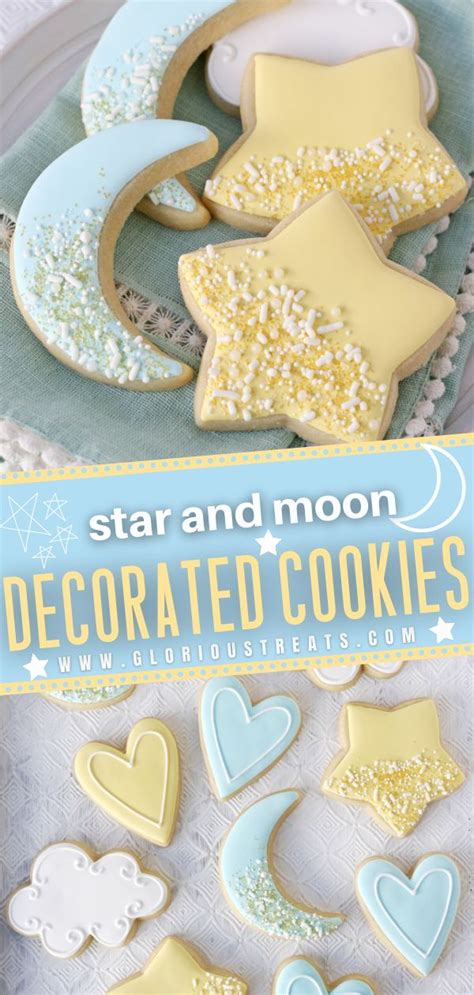 Simple Moon And Stars Decorated Sugar Cookies Agrohortipbacid