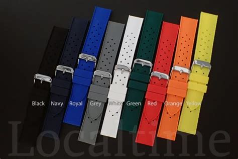 Super Soft Tropical Silicone Rubber Sport Dive Watch Straps In 9 Lovely