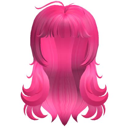 Grunge Wavy Layered Anime Hair Hot Pink Roblox
