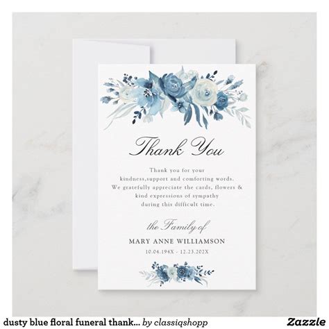 Funeral Thank You Note Succulent Bereavement Zazzle Artofit