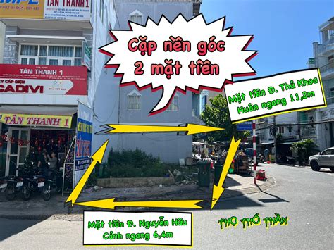 HOT HOT Cần bán hai nền ngay góc hai mặt tiền Đ Thủ Khoa Huân Đ Nguyễn Hữu Cảnh phường