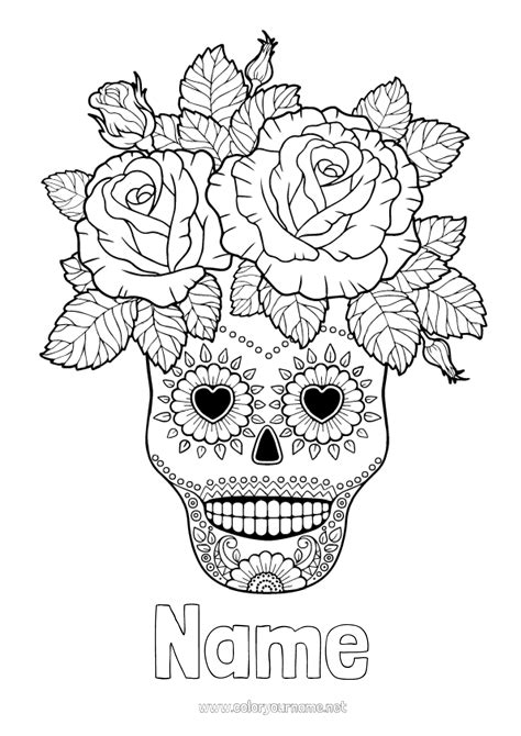 Coloring Pages Dia De Los Muertos