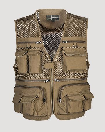 Flygo Mens Summer Outdoor Work Safari Fishing Travel Photo Vest With