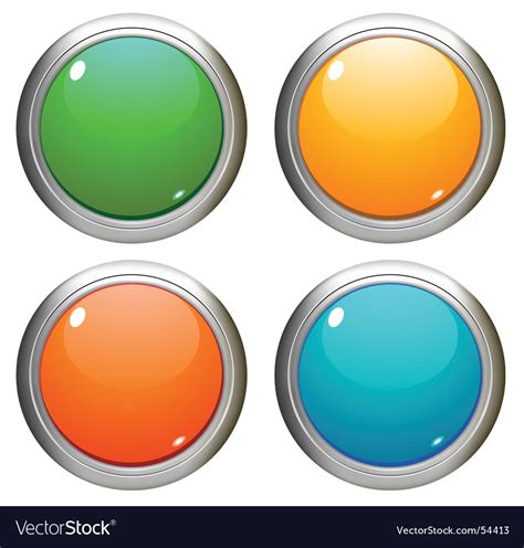 Glossy buttons Royalty Free Vector Image - VectorStock