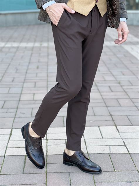 Коричневые мужские брюки. Арт.: 4668 – купить в магазине мужской одежды ...