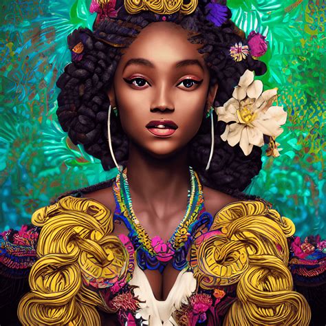 Intricately Rendered Brown Skin African Princess In K Creative Fabrica