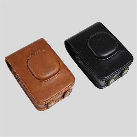 Funda de cuero PU para cámara bolsa portátil para FUJIFILM Fuji Instax