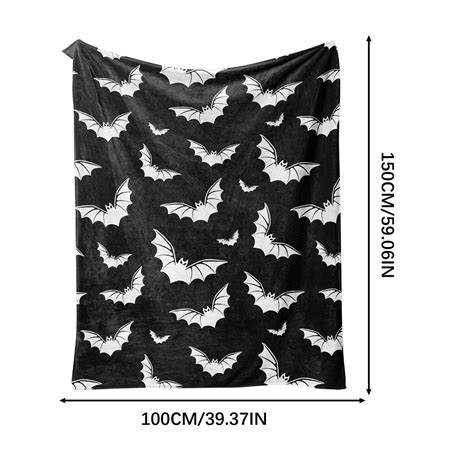 TERGAYEE Bats Halloween Blanket,Halloween Printed Blanket, Lunch Break