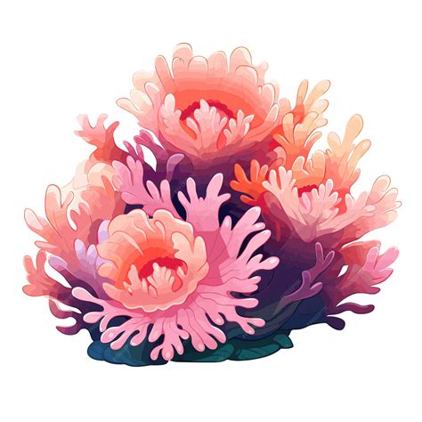 Premium Vector Hand Drawn Flat Color Sea Anemone Illustration