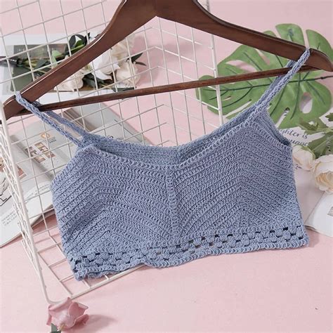 Free Shipping Women S Handmade Sexy Bikini Crochet Knitted Crop Top Jkp Allkpop Shop
