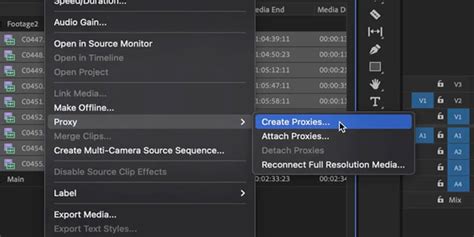 how to create proxies in premiere
