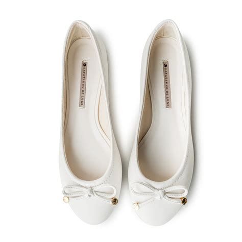 Sapatilha Nude Baunilha Conforto Tope Branco