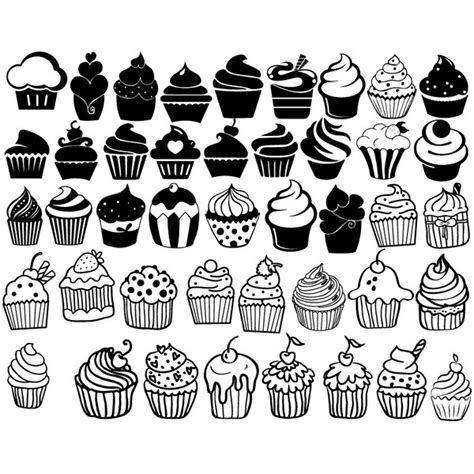 Cupcake svg Bundle. Cupcake Silhouette svg, Muffin svg. Cake - Inspire ...