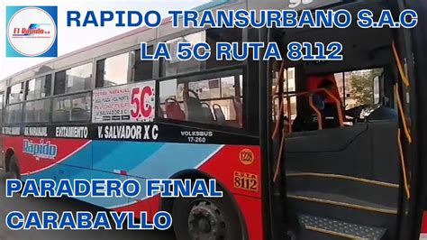 Paradero Final Del R Pido Transurbano S A C La C Ruta En