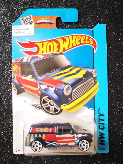 Hot Wheels 67 Austin Mini Van Union Jack Blue Hobbies Toys Toys Games On Carousell