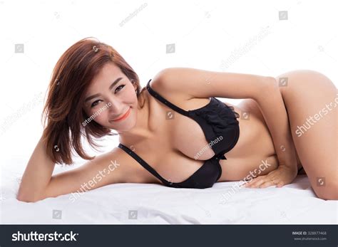 Sexy Asian Woman Lingerie Lying On Stock Photo 328877468 Shutterstock