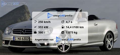 Mercedes CLK Cabriolet 63 AMG A209 Technische Daten 2006 2009