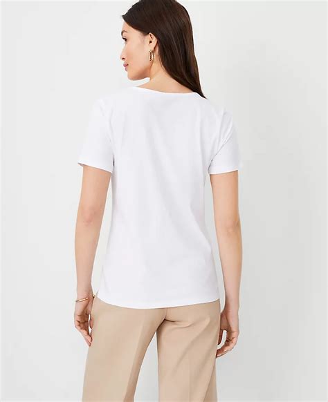 Pima Cotton V Neck Tee