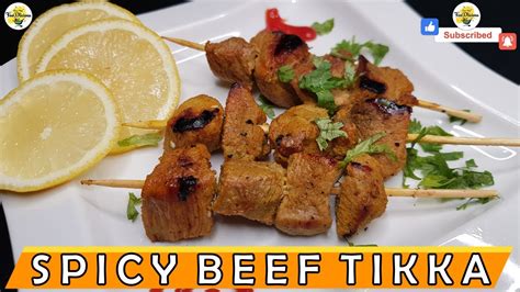 Beef Spicy Tikka Beef Steak Bites With Garlic Sauce Grilled Beef