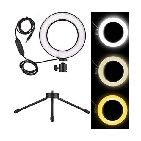 Luz E Iluminador Ring Light 6 Polegadas 36 Led Usb Led Misto Mesa A