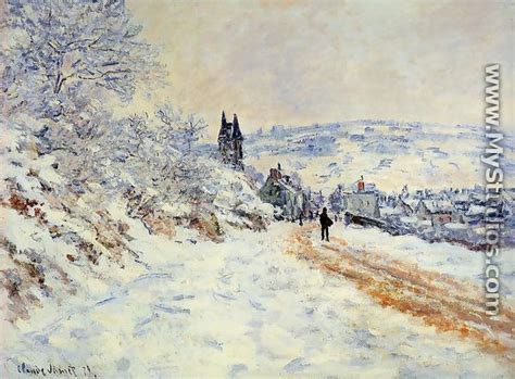 The Road To Vetheuil Snow Effect By Claude Oscar Monet MyStudios