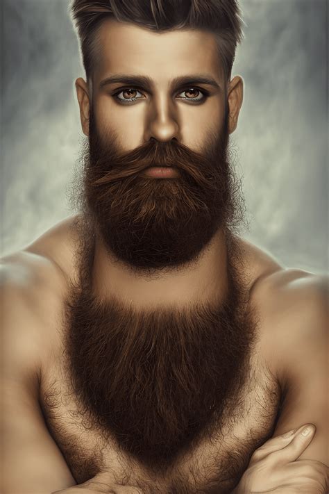 Stunning 8k Hyper Detailed Oil Panting Of A Bearded Gay Man In The