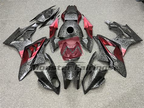 Matte Forged Carbon And Red S1000rr 09 18 Monster Fairings