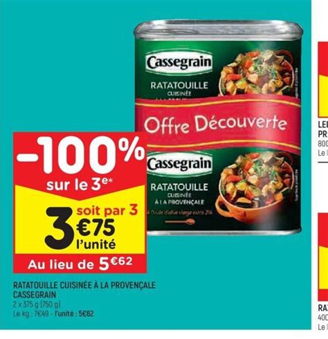 Promo Ratatouille Cuisin E La Proven Ale Chez Leader Price