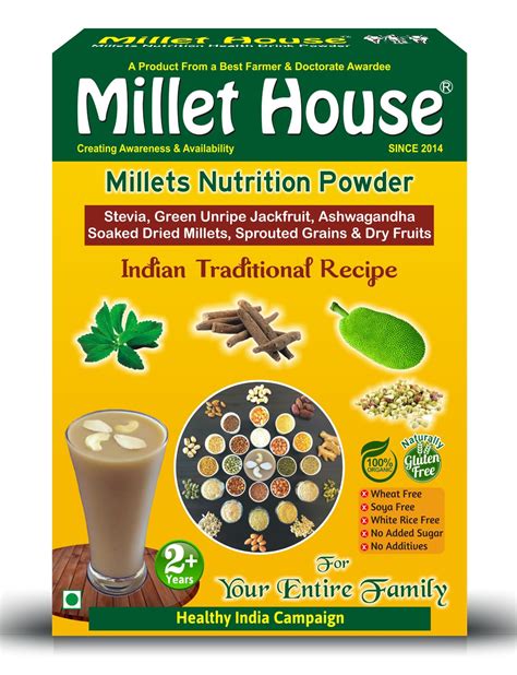 Millet House Millet Nutrition Powder 400 Gram 100 Organic Indian