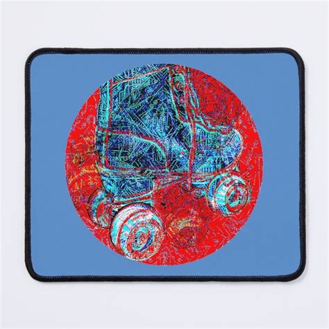 Denim Uni Sex Roller Skates Postmodern Red Dot Mouse Pad For Sale By Amoribella Blue Redbubble