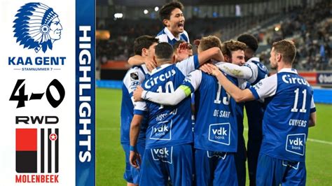 KAA Gent Vs RWD Molenbeek 4 0 Highlights Gand RWDM Jupiler Pro