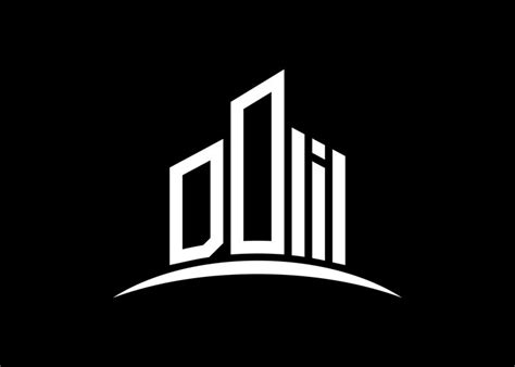 premium vector letter doi building vector monogram logo design