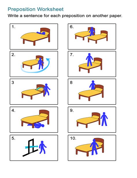 Prepositions Of Place Exercises Worksheet