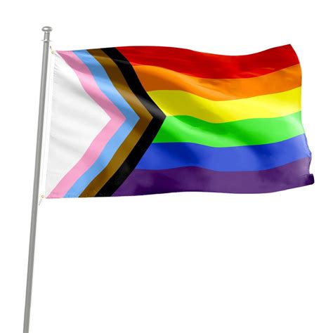 Beyio Progress Pride Rainbow Flag Durable Gay Lesbian Transgender Bisexual LGBTQ Flags X Ft