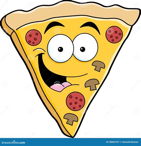 Cartoon Pizza Slice Stock Vector Illustration Of Mushrooms 28846707