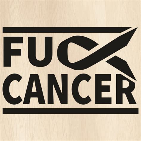 Fuck Cancer With Ribbon Svg Fuck Cancer Awareness Ribbon Png Fuck Cancer Black Svg Vector