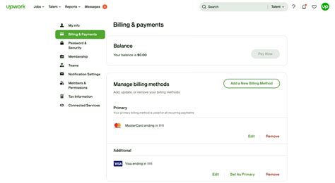 Remove Billing Method Upwork Customer Service Support Upwork Help