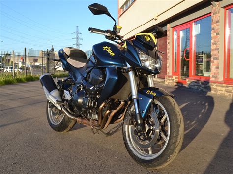 Купить б у Kawasaki Z 750 инжектор 6 передач в Санкт Петербурге синий naked bike 2008 года на