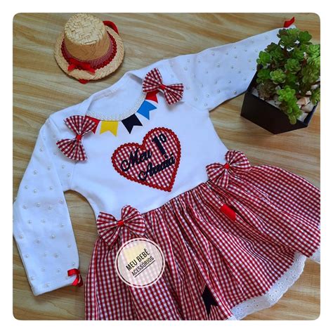 Roupa De Festa Junina Para Bebe - Roupa de Festa Junina Infantil Vestido de Festa Julina Bebe Body ...