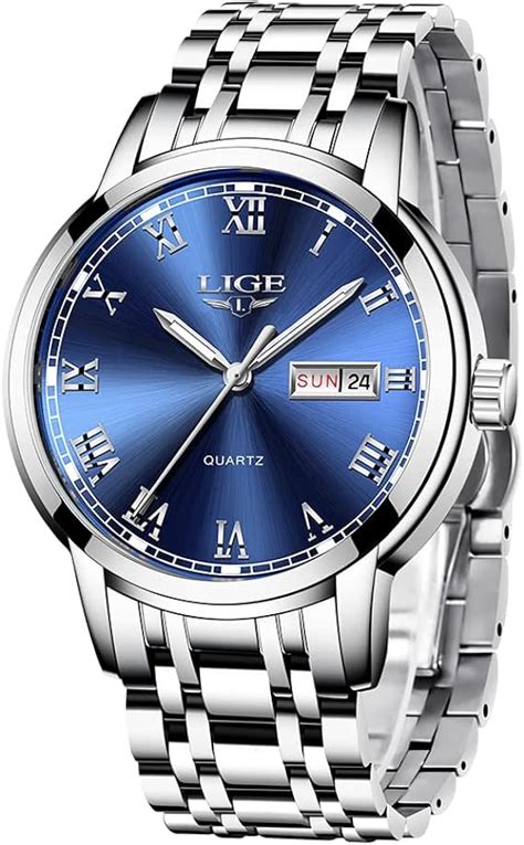 Lige Watch For Men Analogue Automatic Watch With Stainless Steel Strap