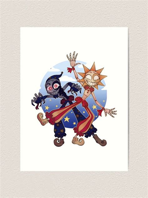 Fnaf Security Breach Sun And Moon Art Print For Sale By Arielwood