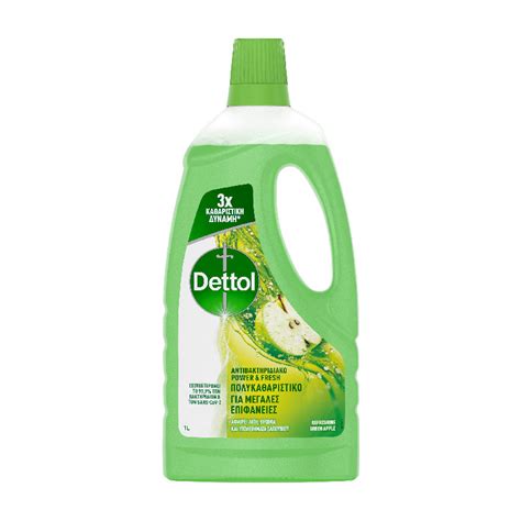 Dettol Power And Fresh Multi Purpose Cleaner Refreshing Green Apple 1 L