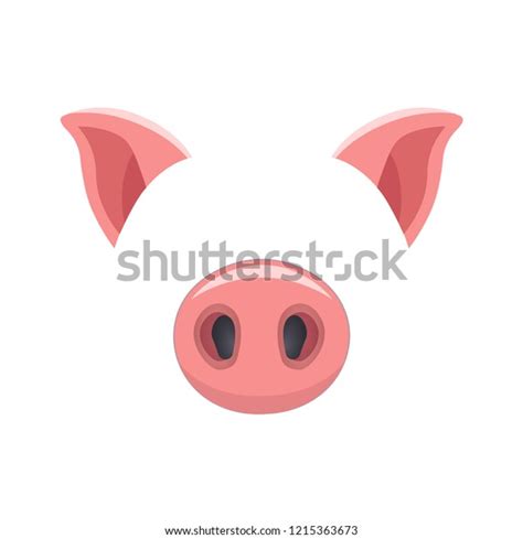 pig face nose ears  year stock vector royalty