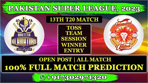 Qtg Vs Isu Full Match Prediction Quetta Gladiators Vs Islamabad