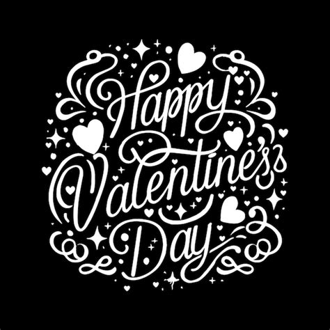 Feliz Día De San Valentín Tipografía Ilustración De Arte Vector Premium